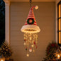 Lighted Santa Hat Hanging Chandelier – 3 Styles Warm LED Christmas String Lights with Festive Ornaments, Holiday Lighting Decor