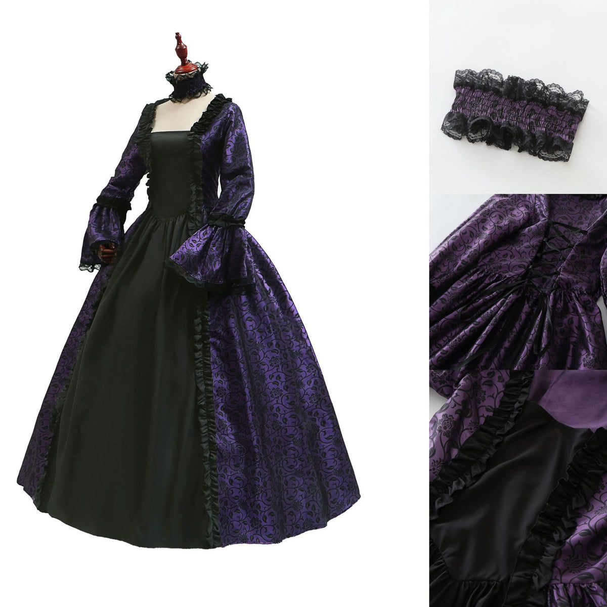 Women's Gothic Victorian Halloween Ball Gown Dress