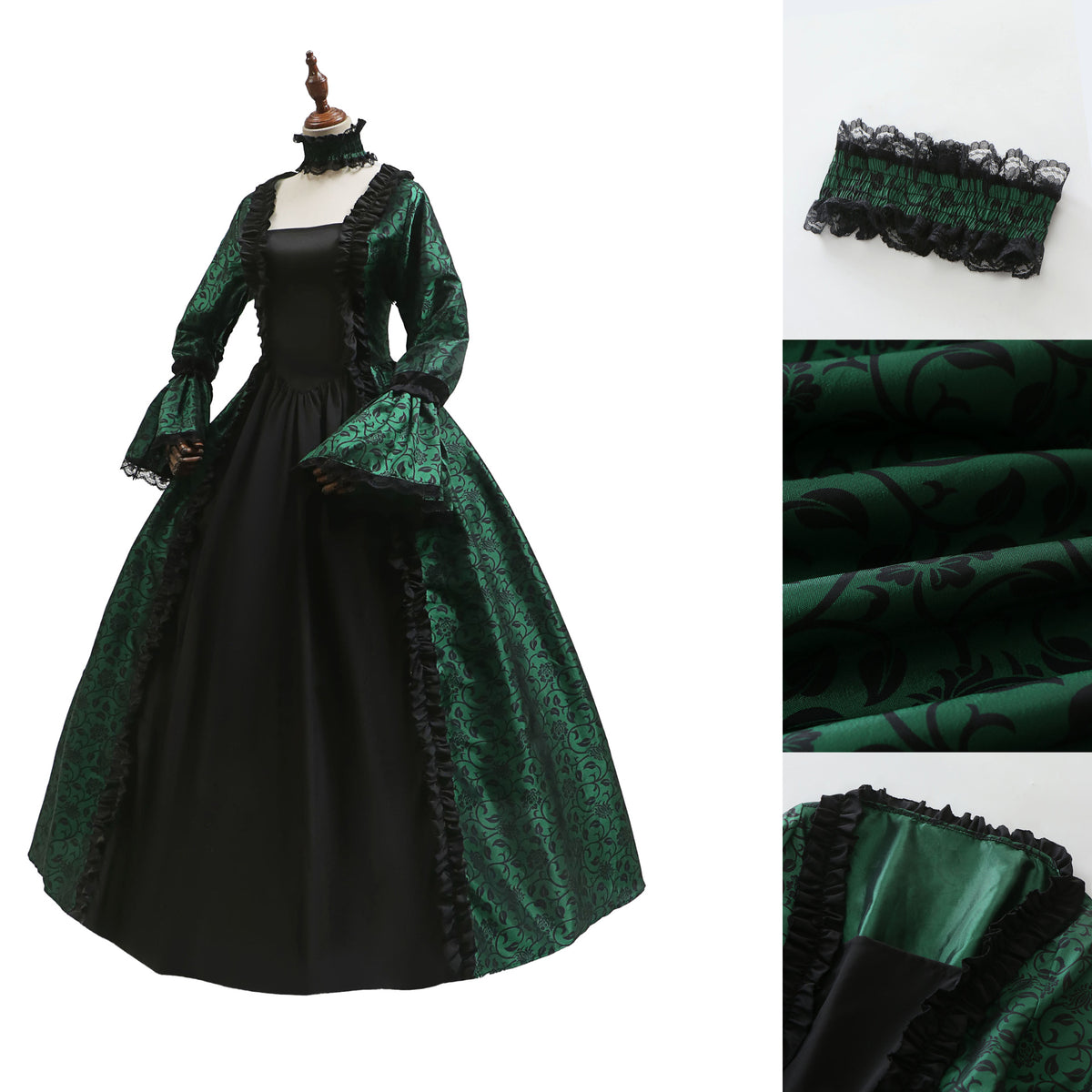 Women's Gothic Victorian Halloween Ball Gown Dress