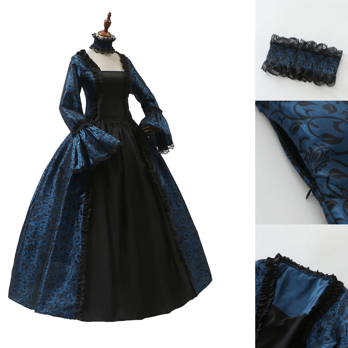 Women's Gothic Victorian Halloween Ball Gown Dress
