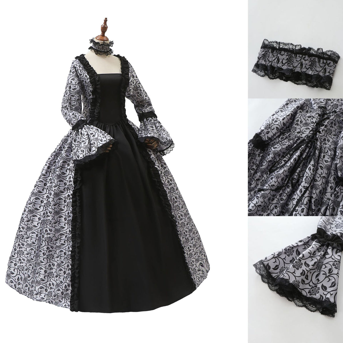 Women's Gothic Victorian Halloween Ball Gown Dress