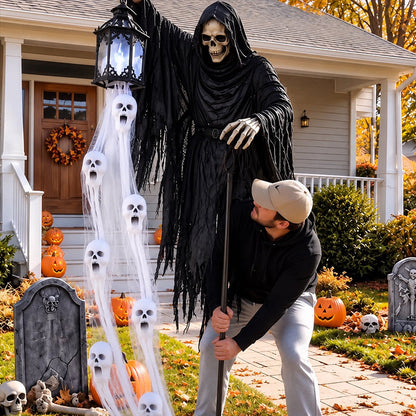 Grim Reaper Animated Garden Light – Halloween Yard Decor