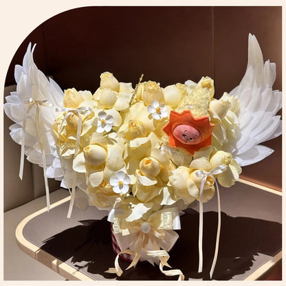 Motorized Angel Wings Flower Decoration, DIY Craft Kit for Wedding & Valentine's Bouquet