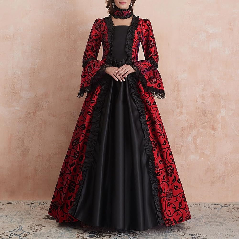 Women's Gothic Victorian Halloween Ball Gown Dress