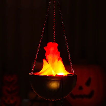 Halloween Simulation Flame Hanging Brazier Lamp